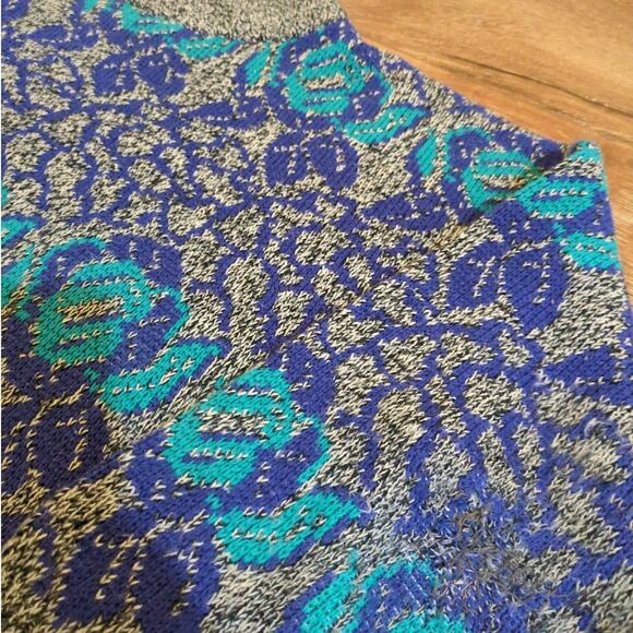 VTG Alyssa Brooke Women Large Pullover Knit Sweater Turtleneck Mock Neck Teal - Picture 3 of 7